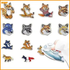 【送料無料】送料無料★アイロンワッペン 刺繍ワッペン 動物 アップリケ アイロン フォックス魚刺繍パッチ パッチ ペーストまたは縫い