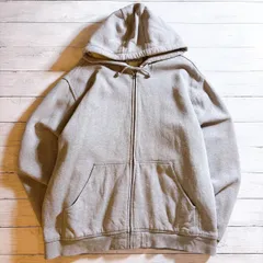 【入手困難】L.L.BEAN ZIP UP Hoodie エルエルビーン ジップアップ グレー 無地 フルジップ パーカー スウェット 古着 #N8164