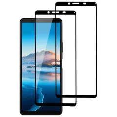 新品 DZHFU ガラスフィルム Xperia 10 II 用 高透過率 強化ガラスフィルム2枚入り 気泡ゼロ 硬度9H 全面保護フィルム