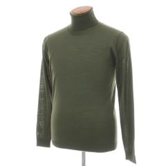 【中古】ロベルトコリーナ ROBERTO COLLINA ハイゲージ ウール タートルネック プルオーバーニット ダークオリーブグリーン【サイズ48】【メンズ】