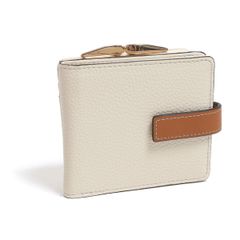 Ivory, Mail-order, Belt Design, Bi-color, Clasp Closure, Bi-fold Wallet, Women's Wallet, Large Capacity F