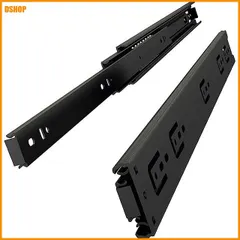 送料無料★VADANIA #A45 ブラック 引き出しレール 250mm 3段引き | ネジ付き フルスライドレール 左｜在庫あり