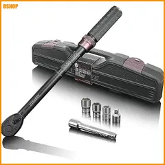 【激安】送料無料★トルクレンチセット 1/2インチ 20-220N.m 6点ソケット付属 プレセット型 機械式 高精度±3%【ダ