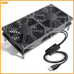 送料無料★Mauknci USB 冷却 ファン 12cm 2個1組 スピード調整 5V ミニファン 小型PC ゲーム機  アウトレット