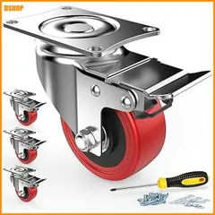 送料無料★プレート式 キャスター 2インチ(50mm) 4個セット 車輪 ブレーキ付き 単個耐荷重100kg | 360 新着
