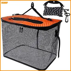 送料無料★スカリ 釣り 大型 40x29x31cm 35L フローティングスカリ 折りたたみ 活かし網 バケツ EVA ｜在庫あり