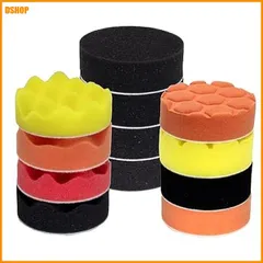 送料無料★ポリッシャー バフ スポンジ 80mm 12点 インパクトドライバー用バフ | 洗車用 車磨き ガラス磨き 研 アウトレット