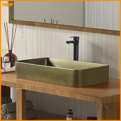 送料無料★LUYI レトロ 洗面ボウルセット 置き型 手洗いボウル 洗面台 610x350x110mm 新着