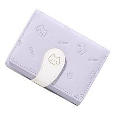 Purple, approximately 107 x 83 x 29 mm, women's wallet, coin purse, bi-fold, lightweight, compact, foldable wallet, card case, handheld, coin and card storage, simple design, women's wallet, for commuting, school, and travel.