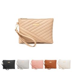 살구 21 × 15 × 1.5cm 스마트 폰 파우치 여성 지갑 휴대 파우치 경량 PU 가죽 심플 가로형 동전 지갑 동전 케이스 화장 가방 편리 상품 출장 여행