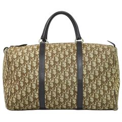 本物 クリスチャン ディオール Christian Dior トロッター ボストンバッグ ハンドバッグ トラベルバッグ キャンバス ブラウン バッグ 中古・