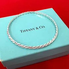 【最終値下げ！ TIFFANY ヴィンテージ ツイスト バングル シルバー925 極 美品 箱付 TIFFANY&Co. ティファニー ヴィンテージ ツイスト