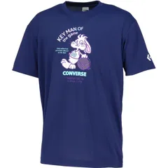 コンバース CONVERSE プリントTシャツ バスケットボール Ｔシャツ 半袖Tシャツメンズ CB261359、(2800)C.ネイビー