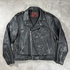 時間限定値下げ‼ ヴィンテージ schott 炎＆スカルデザイン レザー 379