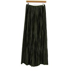 ザラ ロングスカート プリーツスカート 未使用 ストレッチ ボトムス レディース XSサイズ グリーン ZARA