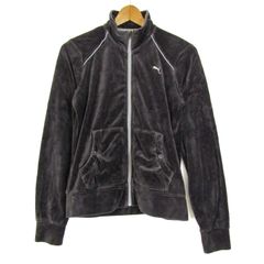 プーマ ブルゾン ジャケット スポーツウエア アウター 黒 レディース Lサイズ ブラック PUMA 【中古】