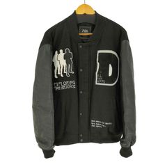 ザラ ZARA 袖レザー ワッペン スタジャン アワードジャケット メンズ  S-M