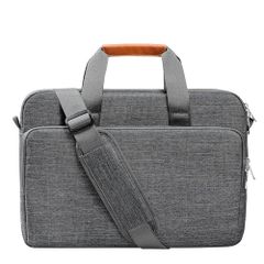 Laptop Case, Notebook Bag, PC Bag, 2-Way Shoulder Bag, Thick Cushioning, Waterproof, Water-Repellent, Shock Absorption, Large Capacity Storage, Multifunctional Pockets, Compatible with 13.3/14/15.6/17.3 Inch Laptops, Suitable for Commuting, School, Business Trips, Stylish (Gray, 1 e64bd5a5)