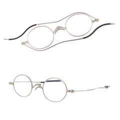 [SHIORI] 栞 老眼鏡 薄型リーディンググラス 可動式鼻パッド ラウンド レディース メンズ おしゃれ シルバー SI-05-1 +1.50 [シルバー] [+1.50]