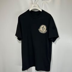 美品】 MONCLER モンクレール ダブルワッペン半袖Tシャツ黒XL - メルカリ
