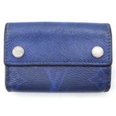 LOUIS VUITTON (ルイヴィトン) タイガラマ ディスカバリー コンパクトウォレット 三つ折り財布 ブルー M67620