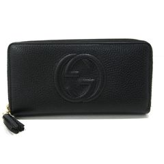【三重本店】 中古 GUCCI | グッチ 長財布 インターロッキングG ラウンドファスナー 598187 ソーホー ブラック 【125】