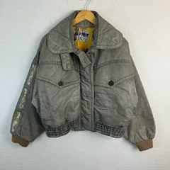 EAST WEST イーストウエスト ブルゾン ナイロン ジャケット 短丈 グレー S メンズ 古着 Y2K ストリート