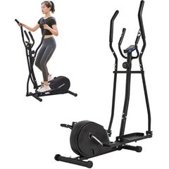 Cross Trainer Fitness Machine, Quiet Operation, Trainer Bike, 8-Level Resistance Adjustment, Heart Rate Measurement, Treadmill, Step Platform, Aerobic Exercise, Diet Equipment, Assembly Required, Exercise Equipment