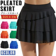 Brand New Pleated Skirt for Women - Tennis Skirt, Mini Skirt, Golf Skirt, Sports Day Skirt, Sportswear, with Inner Shorts, Girls' Dance Performance, Leg-lengthening, Plain, Flared Skirt, Running, Training, Fitness, Yoga Wear, Gym Wear - mlwop