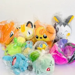 ポケモン ぬいぐるみ まとめA　Pokemon Plush Lot 10pcs Charizard Bulbasaur Squirtle Pecharunt Smoliv | 100% Authentic | Used Good Condition