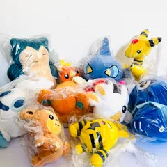 ポケモン ぬいぐるみ まとめB　Pokemon Plush Lot 10pcs Snorlax Popplio Pawmi Scorbunny | 100% Authentic | Used Good Condition