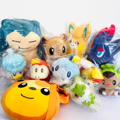 ポケモン ぬいぐるみ まとめC　Pokemon Plush Lot 11pcs Snorlax Eevee Zorua Pawmo Fuecoco Sprigatito | 100% Authentic | Used Good Condition