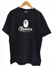 アベイシングエイプ A BATHING APE 90s 初期タグ CLASSICS LOGO TEE クラシックロゴ 半袖 プリント シングルステッチ L Tシャツ ブラック Lサイズ 103MT-5262