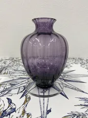 ♥【未使用】Baccarat バカラ アクアレーユ 花瓶 パープル 箱付き
