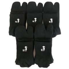 【新品】 [5センス] 歩きへんろたび ５足組 男性用 普通地 (黒) 0
