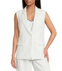 スカイズアブルー レディース アウター ベスト Vネック ノースリーブ Skies Are Blue Notch Lapel VNeck Sleeveless Twill Coordinating V