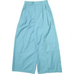 ADAM ET ROPE アダムエロペ 23SS サステナブル カバードポケットチノパンツ GAS03050 36 ターコイズ 2タック ワイド バギー ボトムス g16452