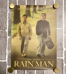 クラフト紙製 映画ポスター　レインマン （トム・クルーズ、ダスティン・ホフマン 主演） 50㎝×35㎝　D08-24/MON