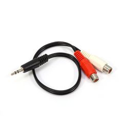 신품 3.5mm RCA 변환 케이블(적백) AV 케이블 3극 미니 플러그 수컷-수컷 RCA 스테레오 오디오 비디오 변환 케이블 대응 DVD/TV/비디오 레코더/CD 플레이어용(0.2m)