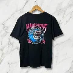 早い者勝ち MAUI and Sons マウイアンドサンズ サメ デカロゴ バックプリント Tシャツ L 黒のサムネイル