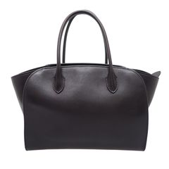 The Row ザ・ロウ マルロ12 MARLO 12 W1802L72BAS ハンドバッグ トートバッグ カーフ ブラック 黒 シルバー金具 ビジネス 旅行 シンプル レディース メンズ ユニセックス【中古】【ABランク】