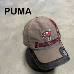 【T-1998】PUMA プーマ NFL Tampa Bay Buccaneers タンパベイ・バッカニアーズ キャップ FREE グレー 灰 刺繍ロゴ アメフト USA古着 スポーツ Y2K