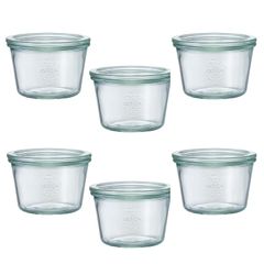 【新品】 WECK キャニスター ガラスキャニスター 保存容器 保存瓶 (Mold Shape 300ml 6個セット) 0