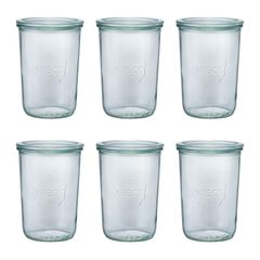 【新品】 WECK キャニスター ガラスキャニスター保存容器 保存瓶 WE-743 (Mold Shape 750ml 6個セット) 0