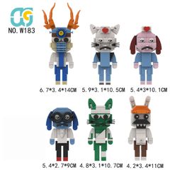 6 점 세트 로블록스 ROBLOX 동물 병원 animal hospital 동물 호스피탈 레고 호환 블록 장난감 교육 장난감 어린이 선물 LEGO 선물 게임 스토커 라투 하로우 박사 W183