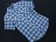 BLUE BLUE ブルーブルー チェック 半袖 シャツ size2/白ｘ紺 ■◆ メンズ
