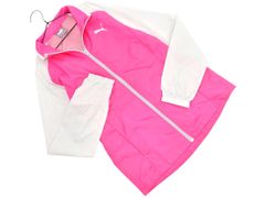 新品 PUMA プーマ ウインドブレーカー ナイロン ジャケット sizeM/ピンクｘグレー ◇■ レディース