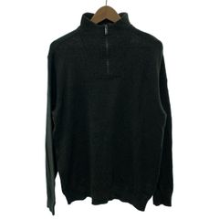【中古】　Calvin Klein Jeans　ジップアップセーター　プルオーバー　長袖　トップス　ハーフジップ　ハイゲージ　無地　古着　/7073