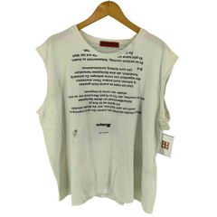 イーエスシーステュディオ ESC STUDIO ドイツ語 テキストプリント ノースリーブ Tシャツ メンズ 表記無