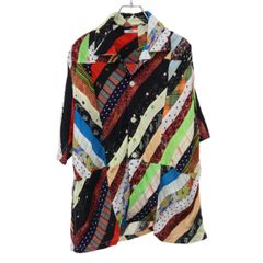 BODE ボーディー Patchwork Woven Shirt パッチワーク ショートスリーブシャツ ミックス L/XL
